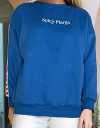 Spicy Margs Sweater-Blue