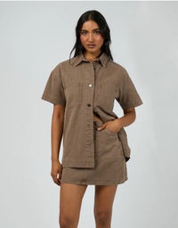 Simi Denim Shirt- Cocoa