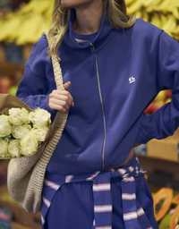 Freya Zip Thru Sweat-Washed Navy