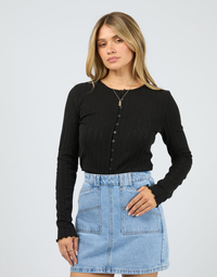 Tarni Knit Top-Black