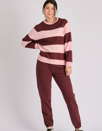 Panel Crew Pop Over - Soft Pink/Chocolate