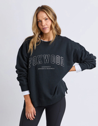 Metallic Interval Crew-Black With Silver