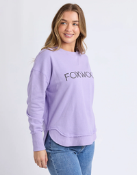 Simplified Metallic Crew-Lavender