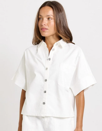 Betty Basics Dawn Denim Shirt in White