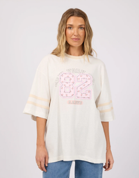 All About Eve Petal 82 Oversized Tee in Vintage White