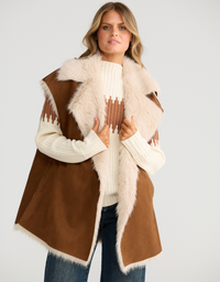 Journey Vest-Dark Tan