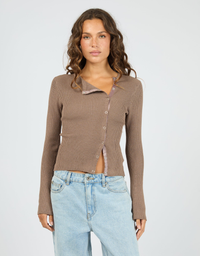 Marleigh Knit Long Sleeve-Brown
