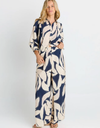 Betty Basics Zander Pant-Navy Floral