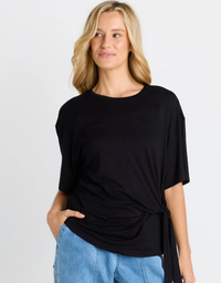 Betty Basics Knot Tee-Black