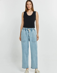 Quinn Stretch Jogger-Light Blue Wash