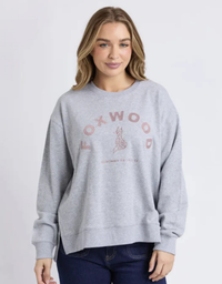 Effortless Contrast Crew-Grey Marle