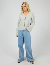 Nova Cardigan-Grey Marle