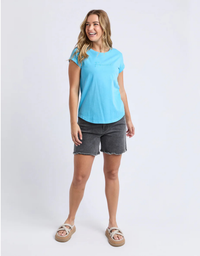 Signature Tee-Azure Blue