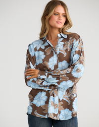 Flower Child Shirt-Chocolate Ibiza