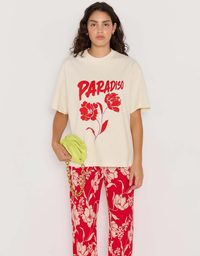 Paradiso Oversized Tee- Cream