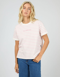 All About Eve AAE Washed Stripe Tee-Orchid