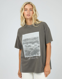 All About Eve Nashville Relaxed Tee-Charcoal