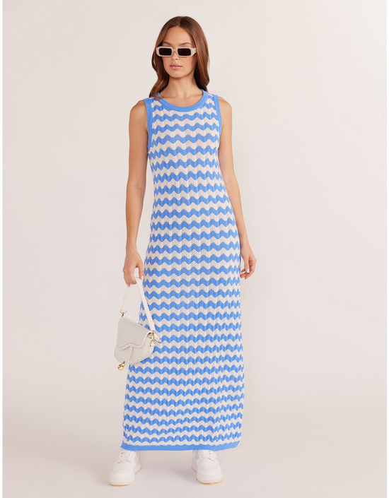 Dina Stripe Knit Midi Dress