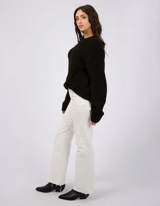Selena Knit Top-Black