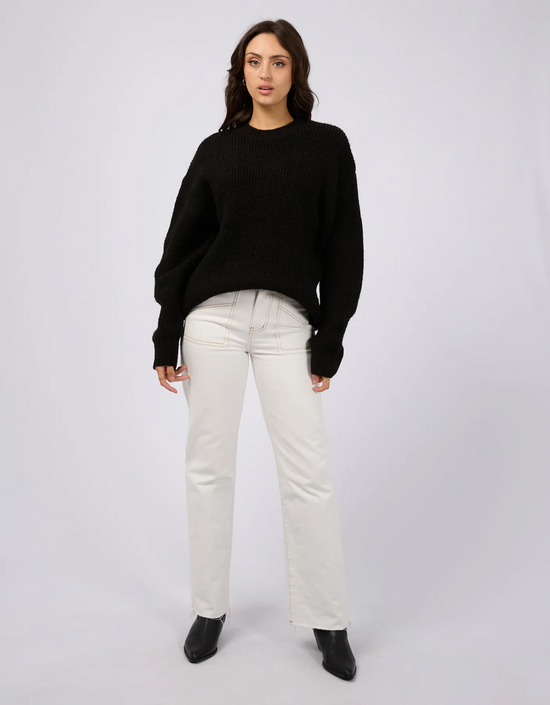 Selena Knit Top-Black