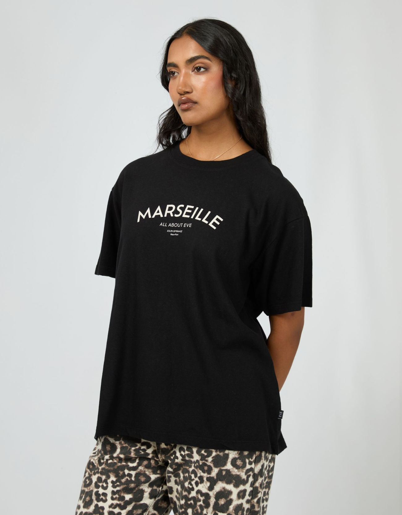 Marseille Oversized Tee - Washed Black