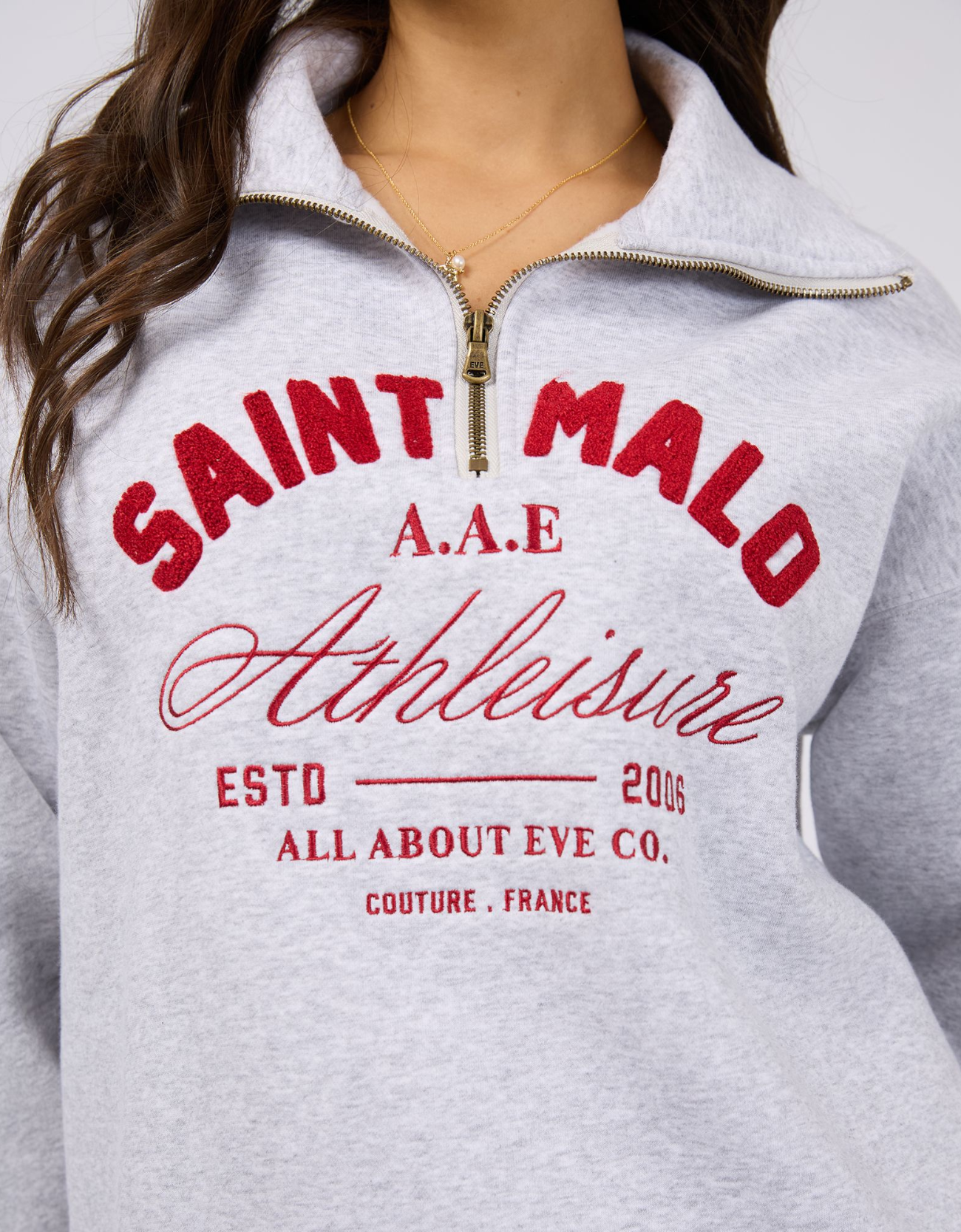 Saint Malo Zip Sweater - Snow Marle