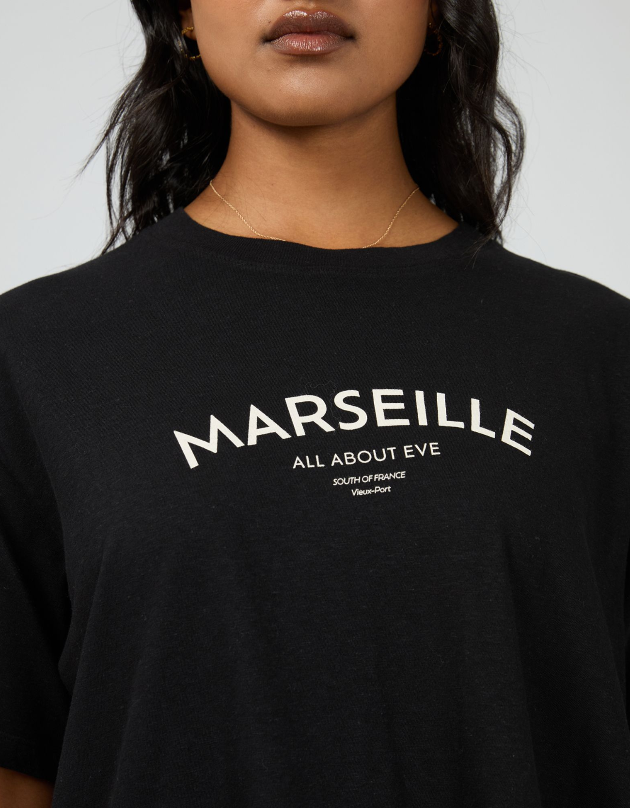 Marseille Oversized Tee - Washed Black