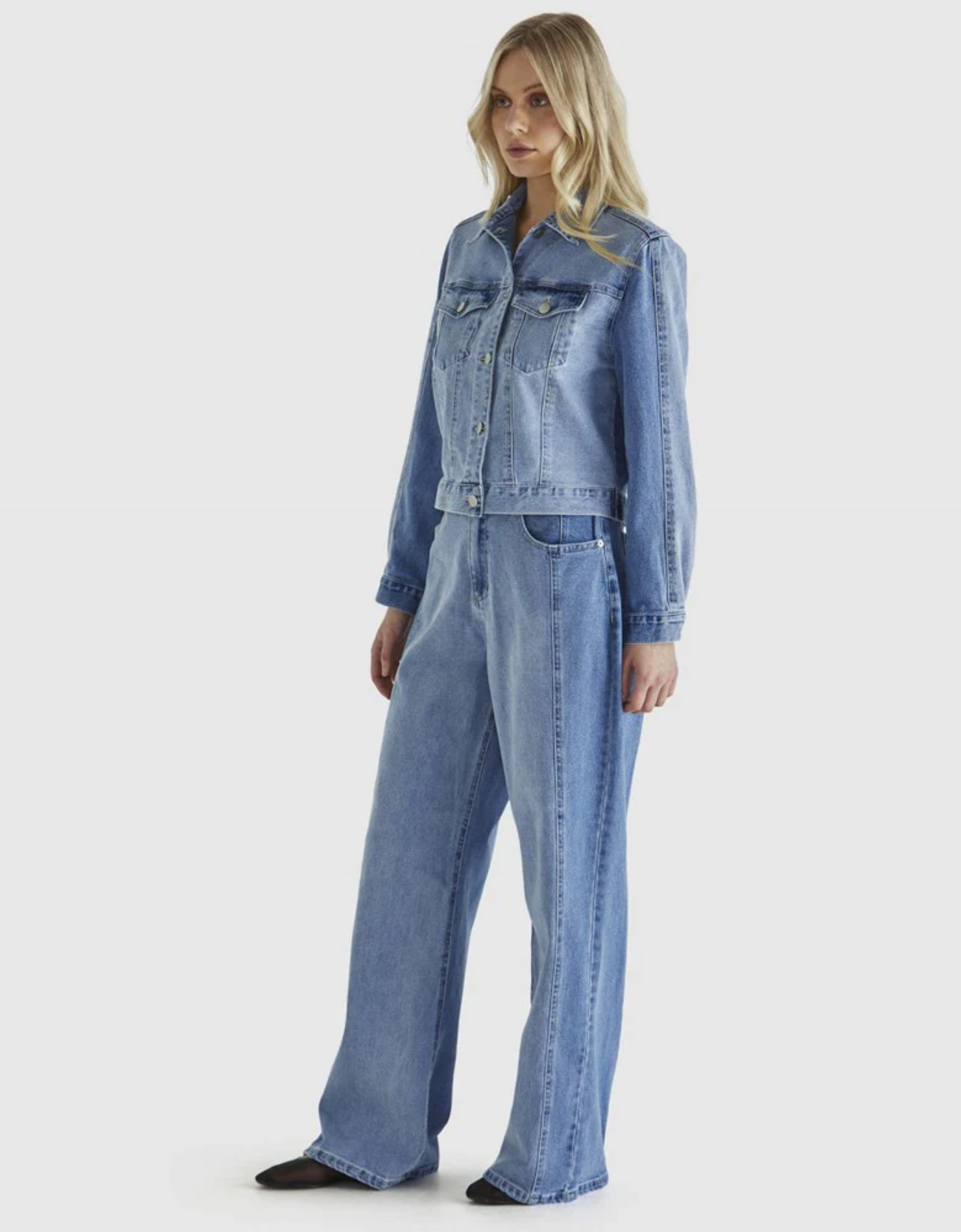 Rylie Jacket-Mixed Denim