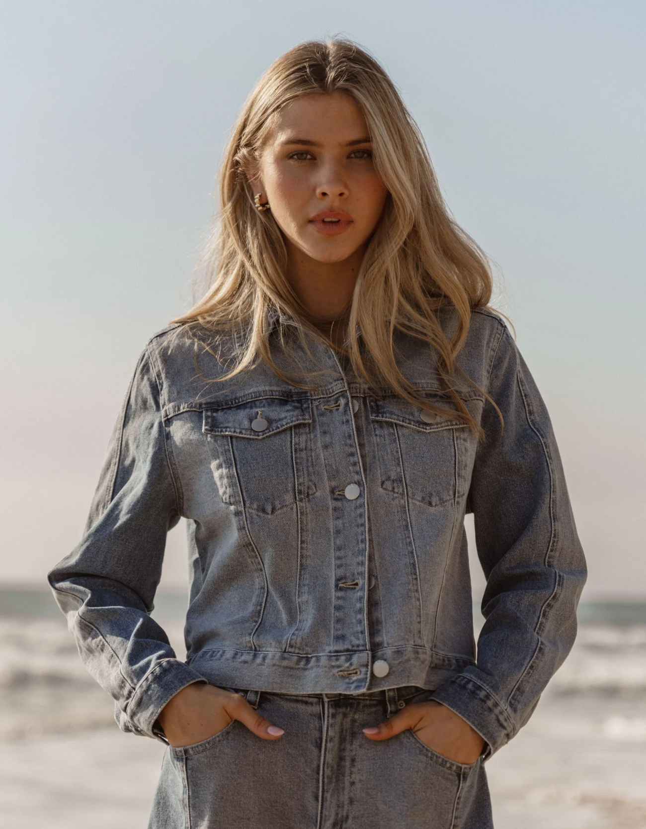 Rylie Jacket-Mixed Denim