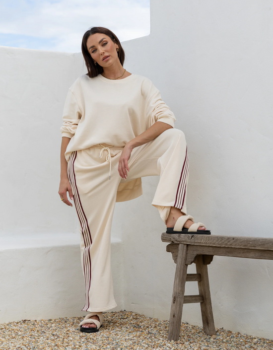 Bex Split Leg Racer-Cream