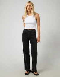 Skye High Rise Jean-Washed Black