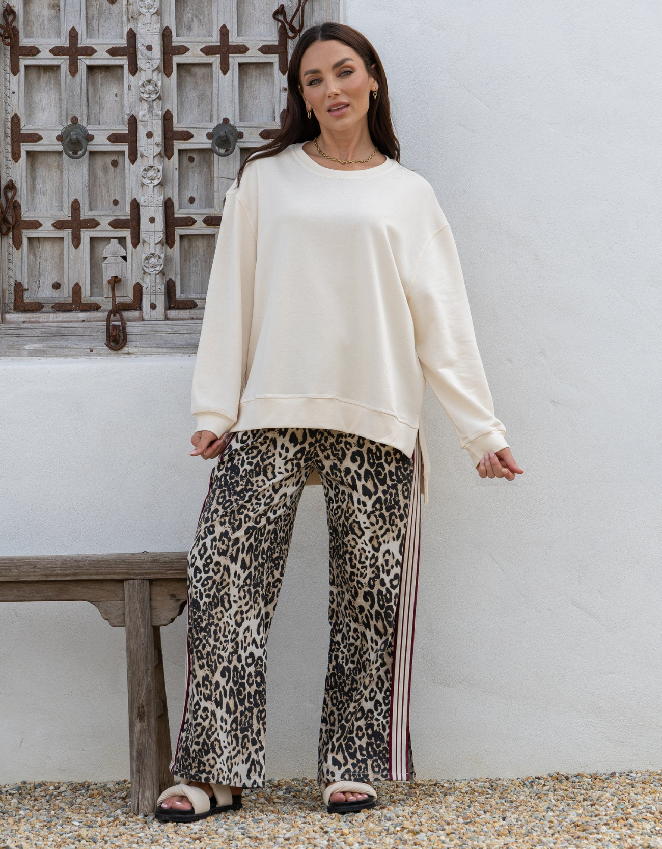 Bex Slouch Sweater-Cream