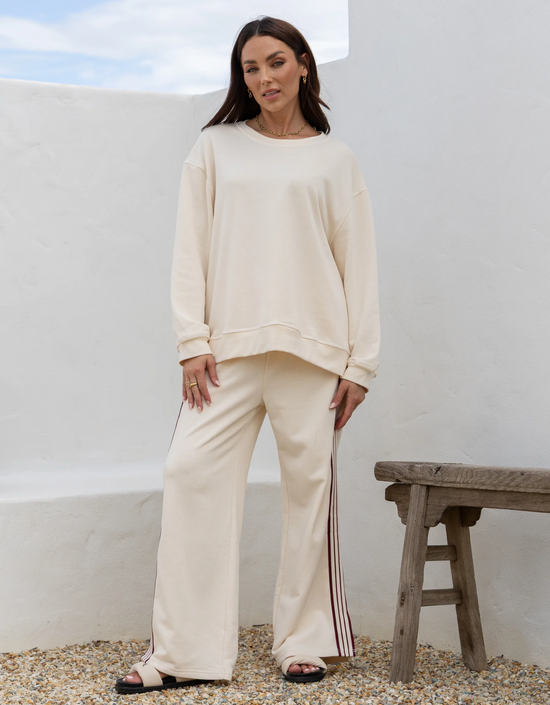 Bex Split Leg Racer-Cream