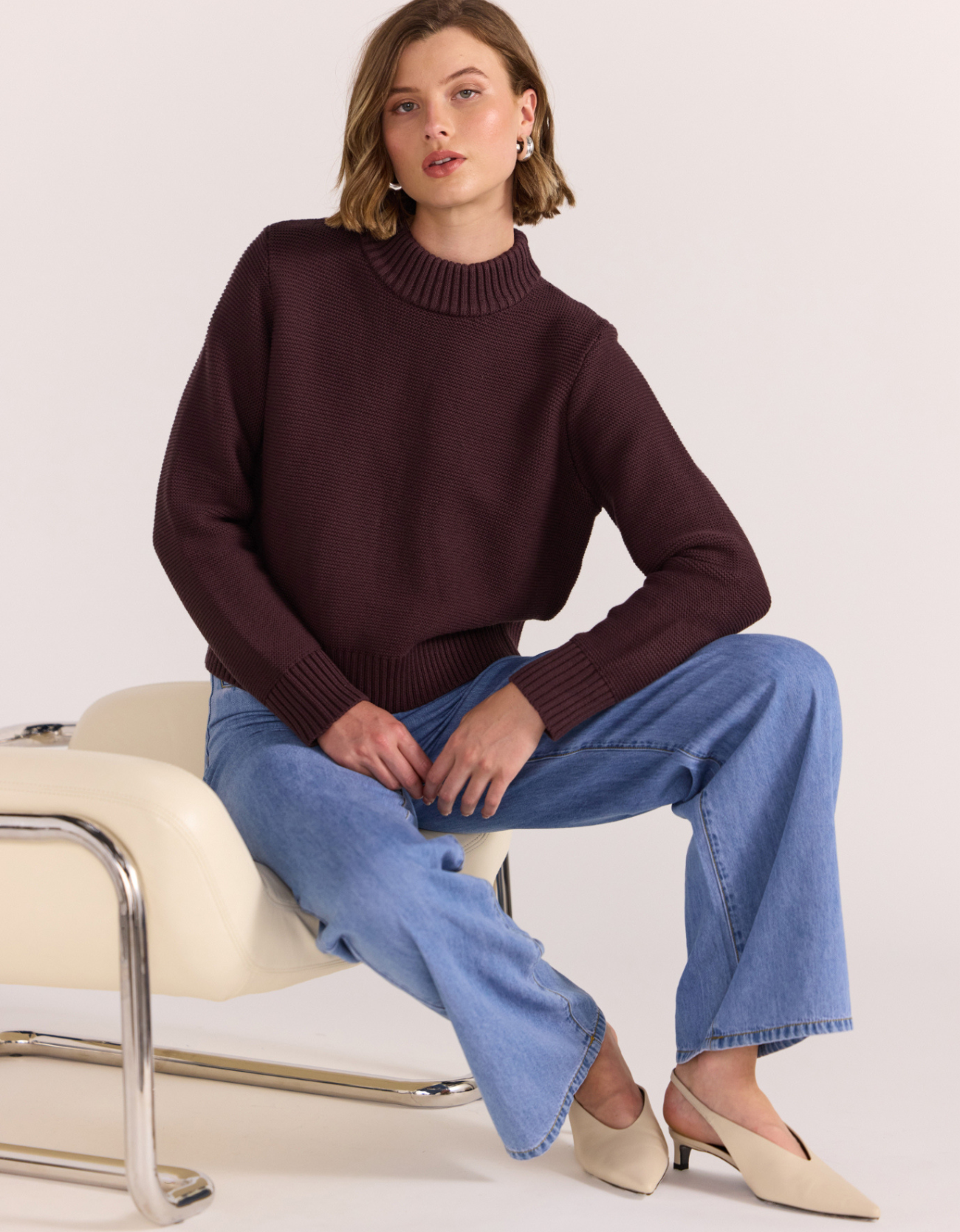 Peyton Jumper-Mahogany