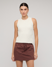 Cove Knit Tank-White