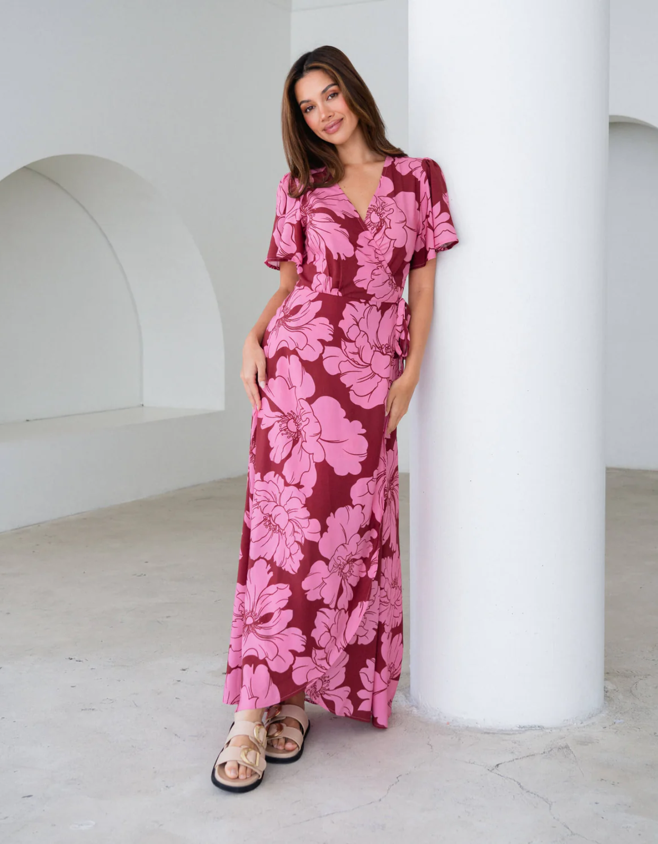 Full Bloom Wrap Dress