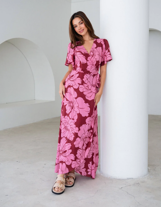 Full Bloom Wrap Dress