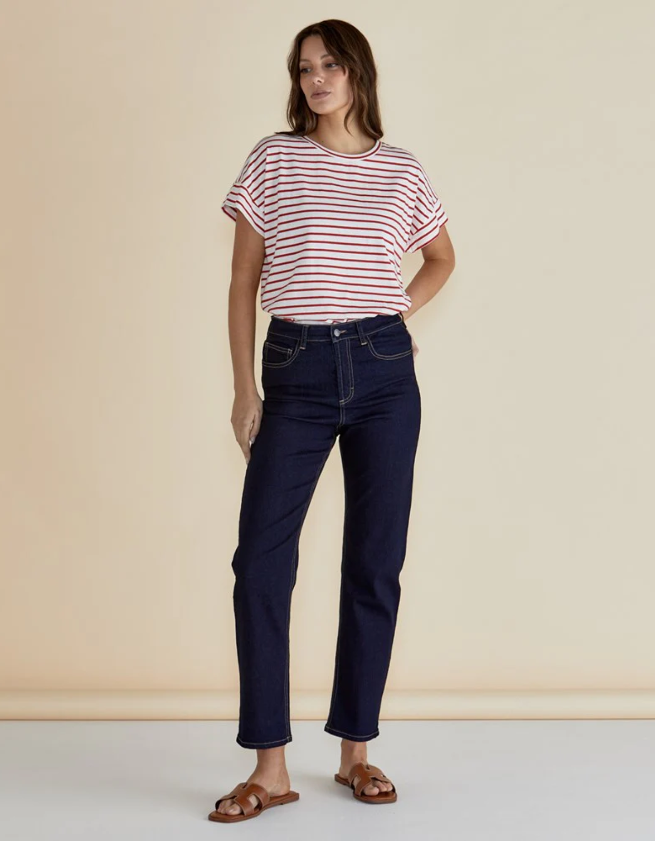 Willa Tee-Red Stripe