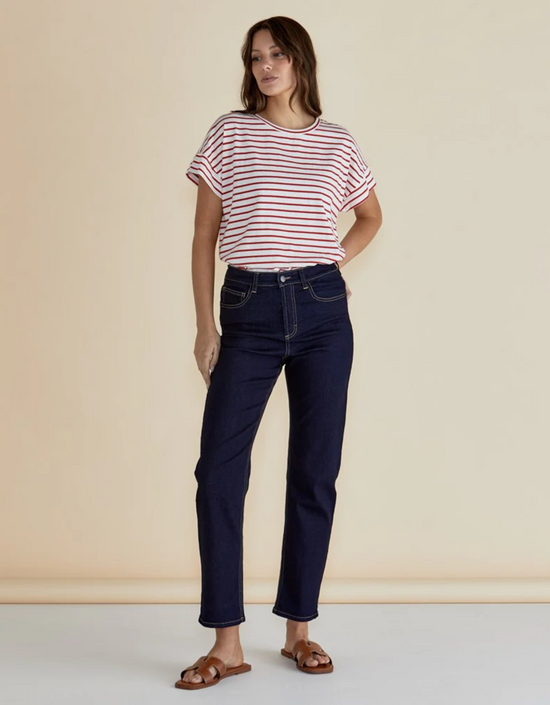Willa Tee-Red Stripe