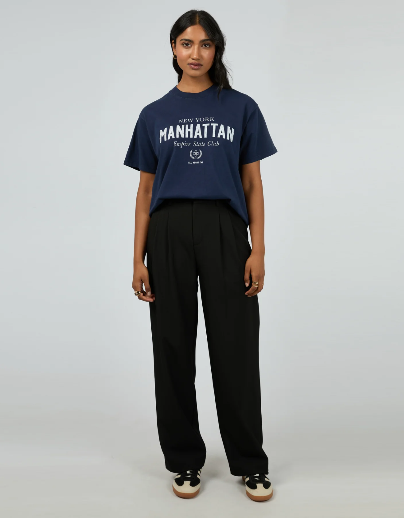 Manhattan Oversized Tee - Navy