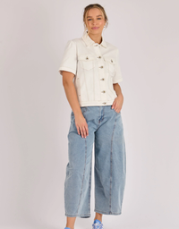 Short Sleeve Jacket-Optic White