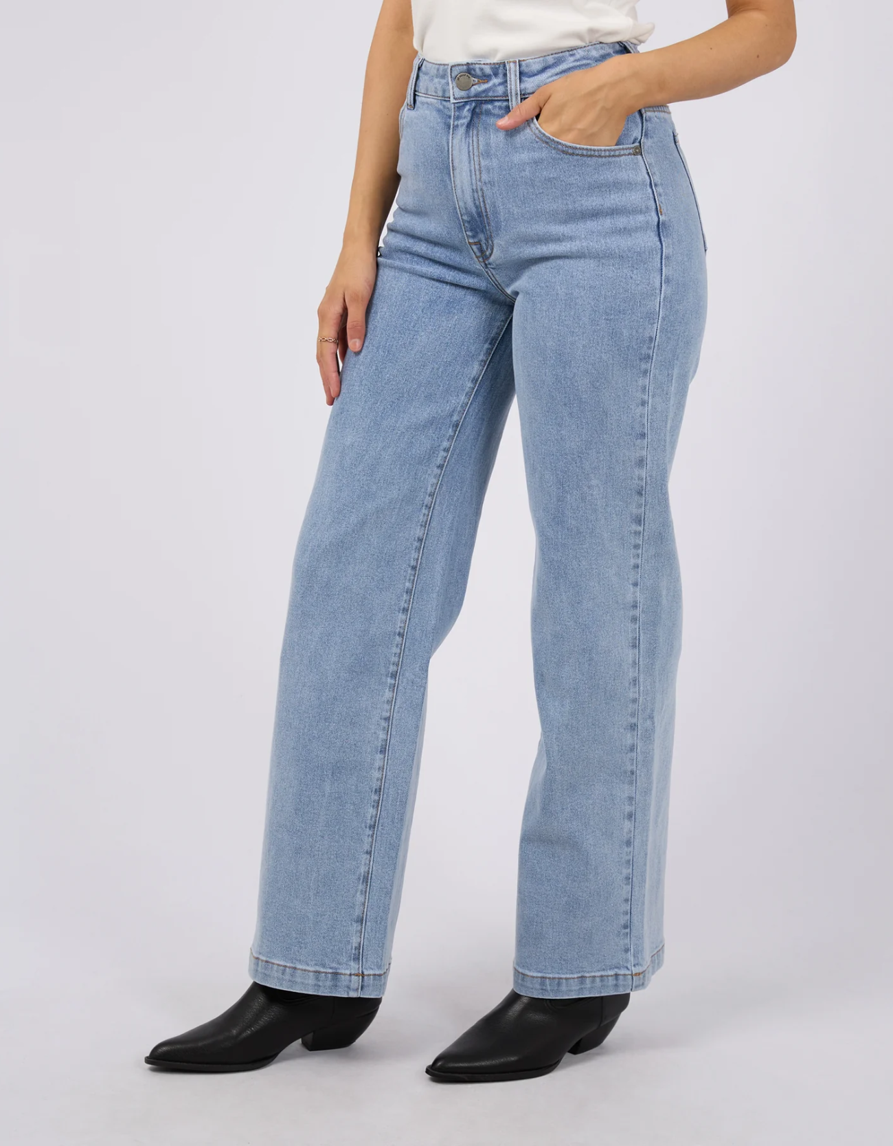 Jacqui Wide Leg Jean-Light Blue