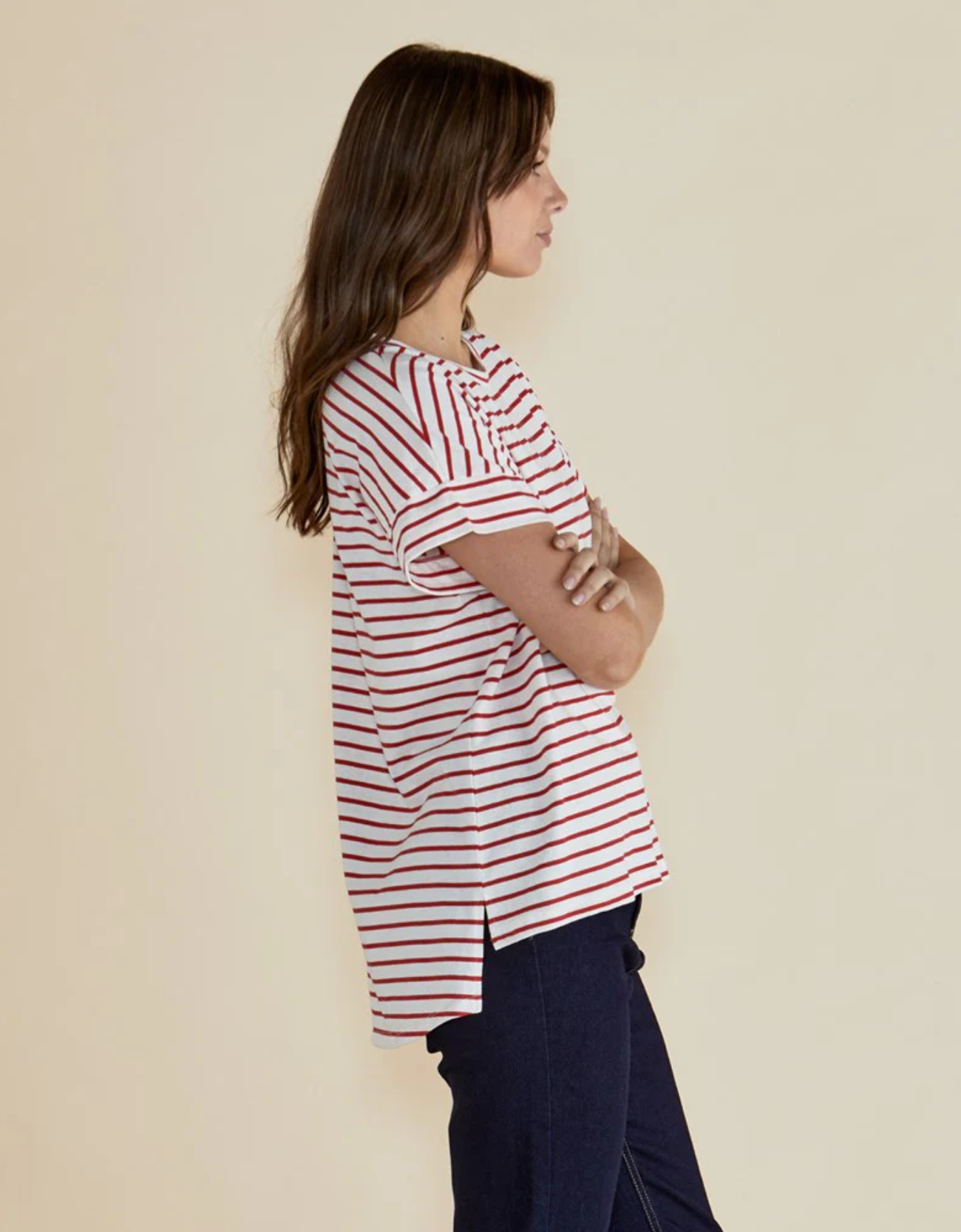 Willa Tee-Red Stripe