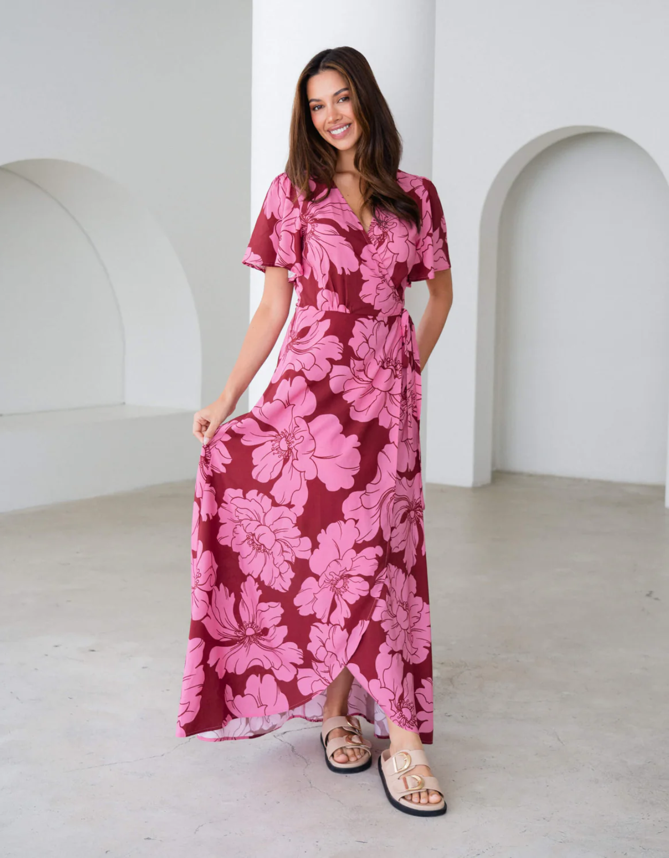 Full Bloom Wrap Dress