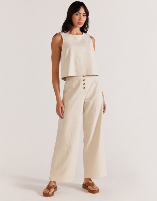 Load image into Gallery viewer, Ethos Wide Leg Pants-Natural Marle
