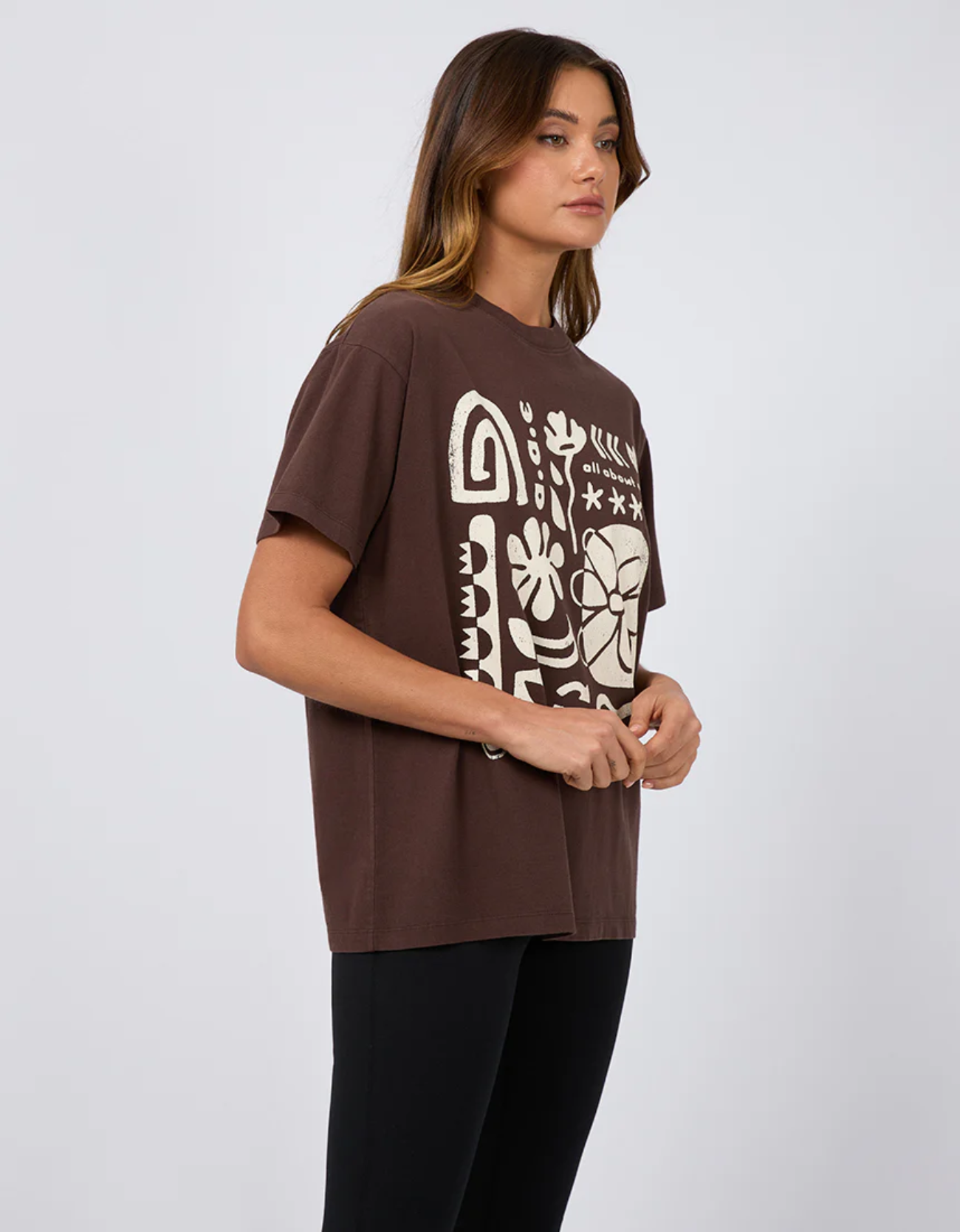 Elements Oversized Tee-Brown