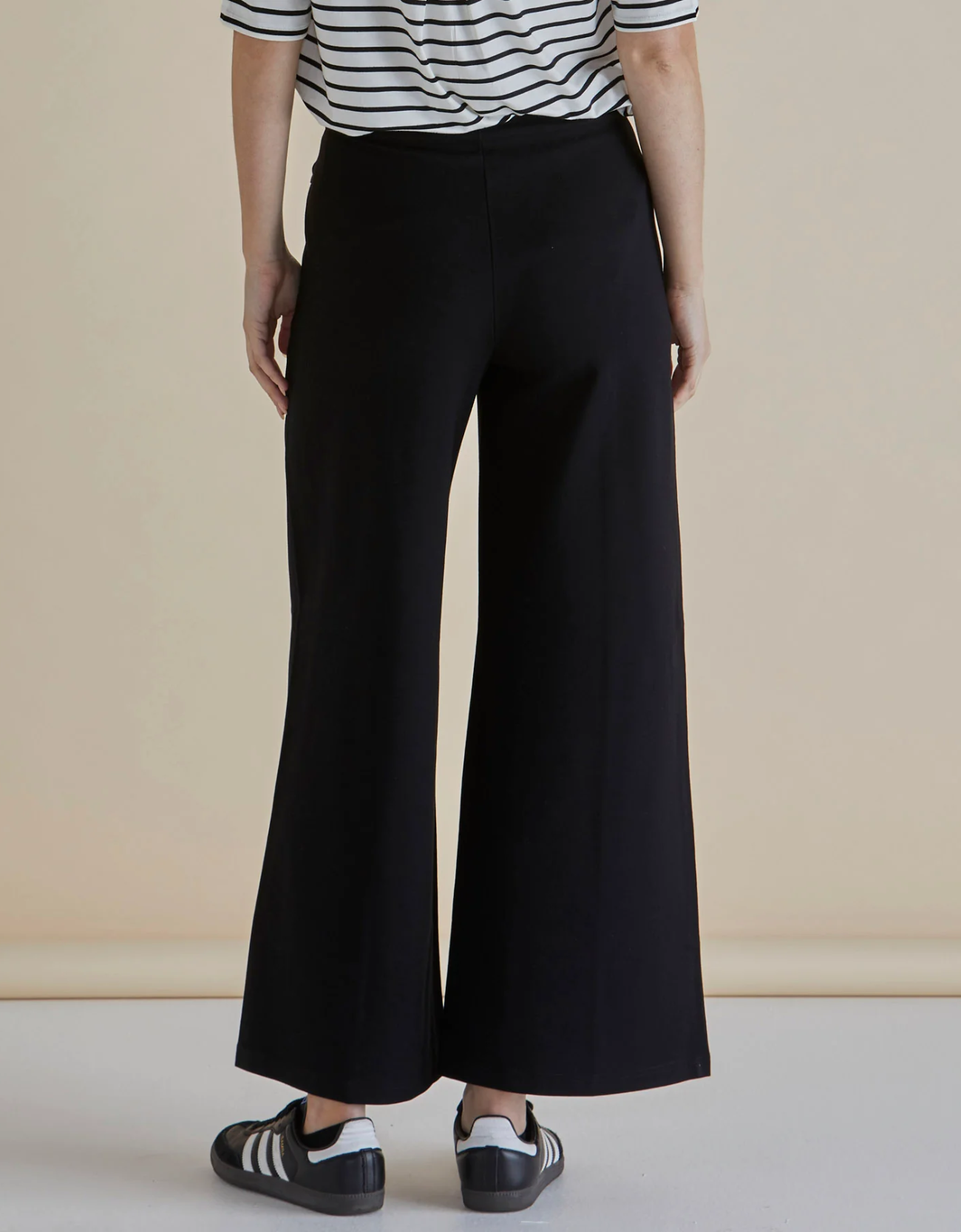 Elodie Wide Leg Pant-Black