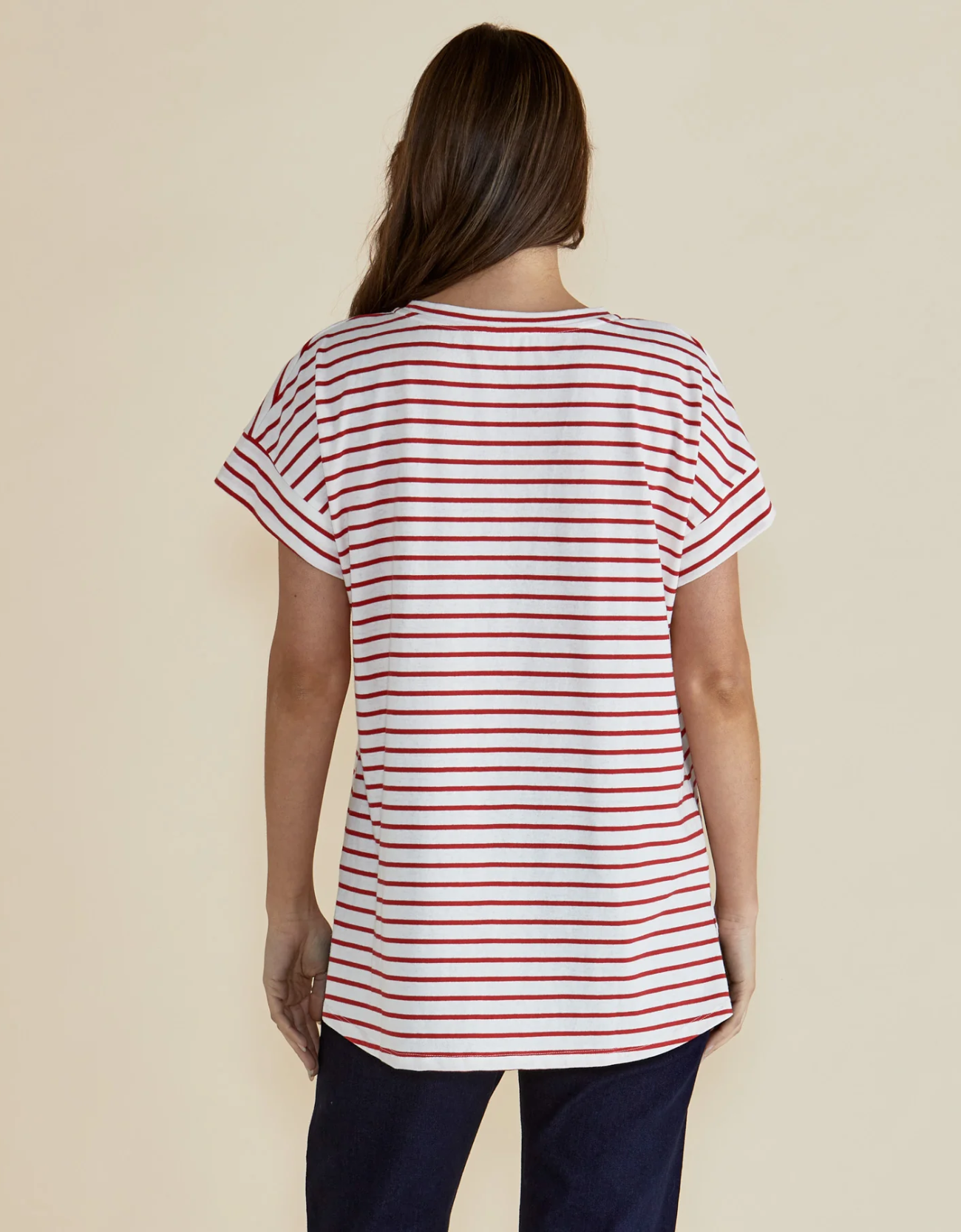 Willa Tee-Red Stripe