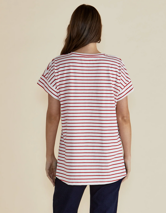 Willa Tee-Red Stripe