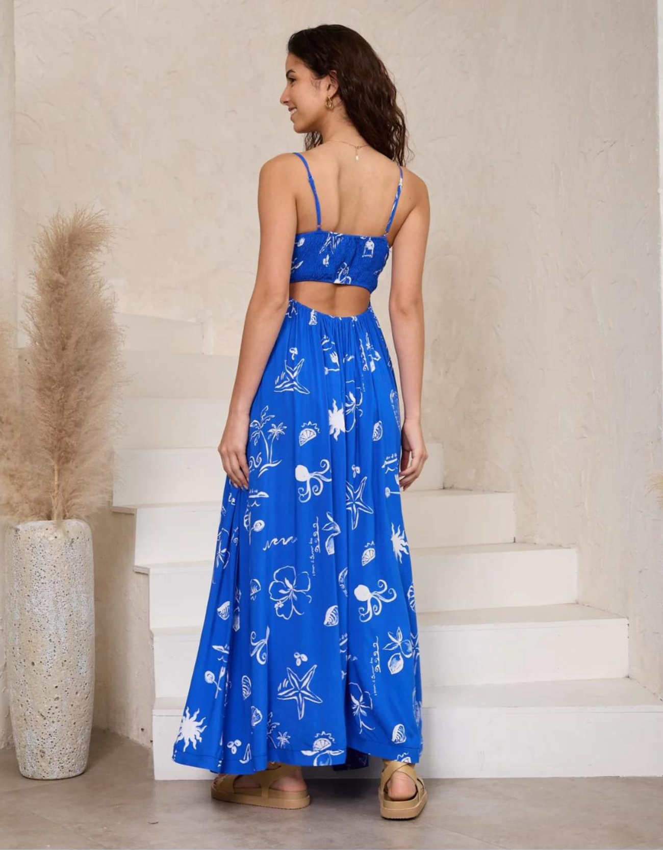 Mykonos Maxi Dress-Blue